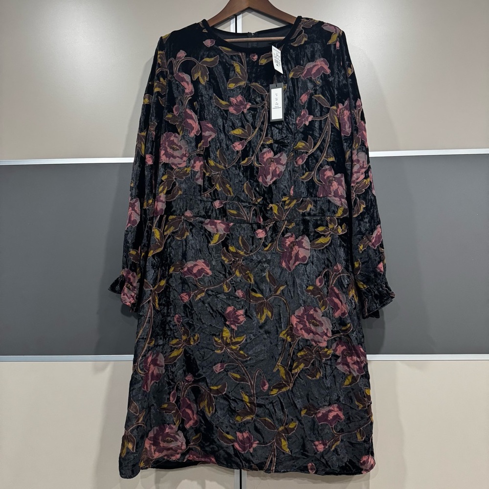 NWT Romeo+ Juliet Dress Sz 18 Burnout Velvet Floral Whimsigoth Y2K 90s Fairy